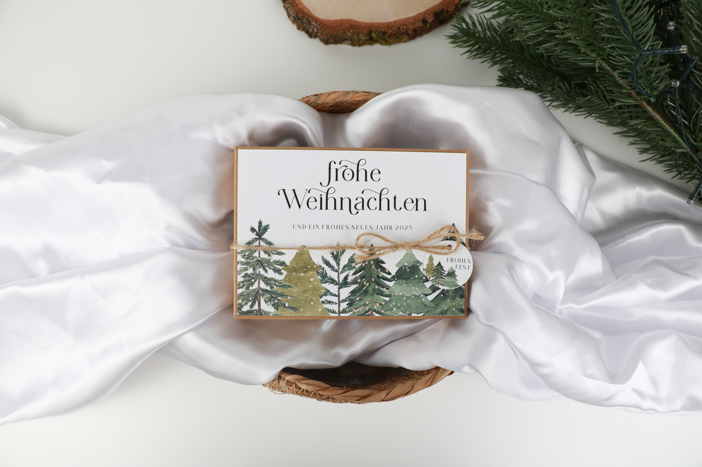 Weihnachtskarte - Geschenkbox "Frohe Weihnachten"
