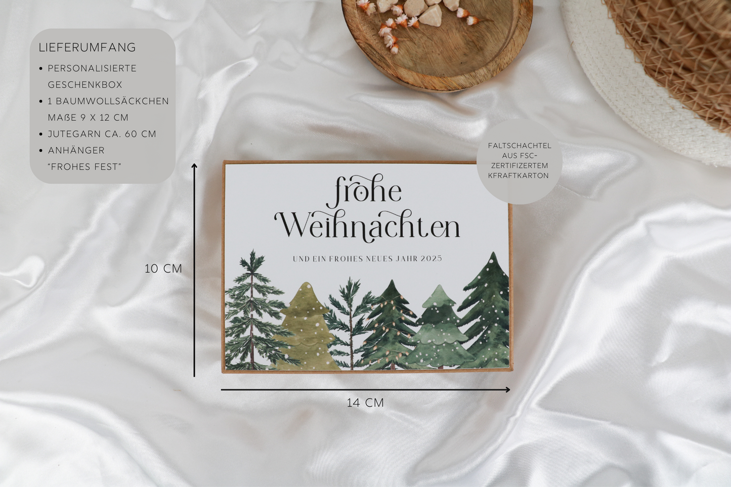 Weihnachtskarte - Geschenkbox "Frohe Weihnachten"