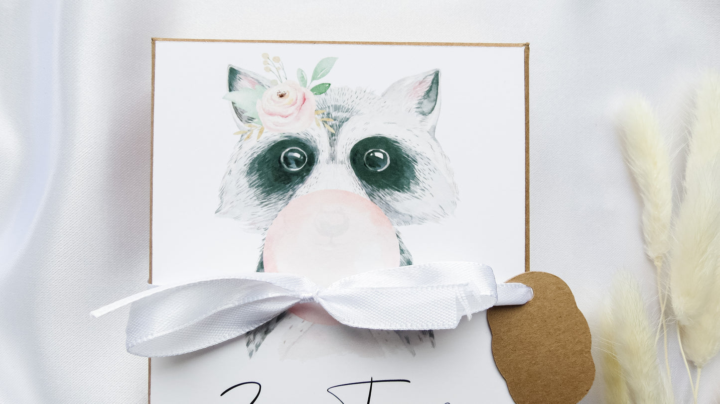 Geschenk für Taufe - Geschenkbox "WASCHBÄR"