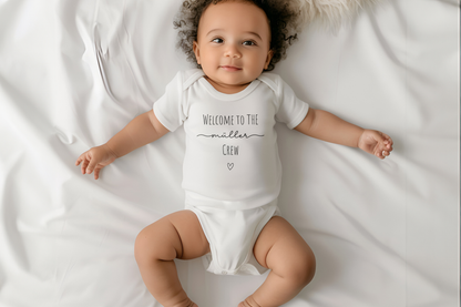 Babybody Nachname | Erster Strampler mit Name | personalisierbar | Baby | Geburt | Geburtsgeschenk | Babygeschenk