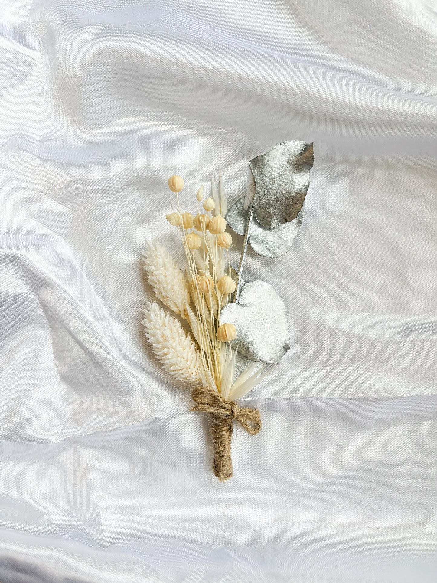 Geldgeschenk zur Silberhochzeit mit Strauß aus Trockenblumen | personalisiert | Hochzeitsgeschenk | Geschenkschachtel silberne Hochzeit